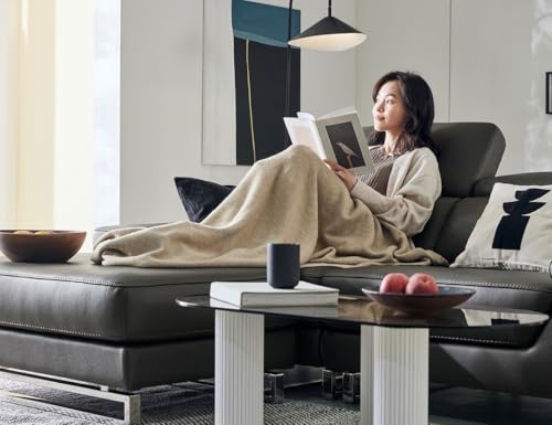 Image of Fabrique Hypocrisy Leatherette 3 Seater Sofa Set with Puffy Moden Design Charcoal Grey | Moveable Headrest | Home Office & Living Room Furniture | Lightweight Design Durable Stainless Steel Legs