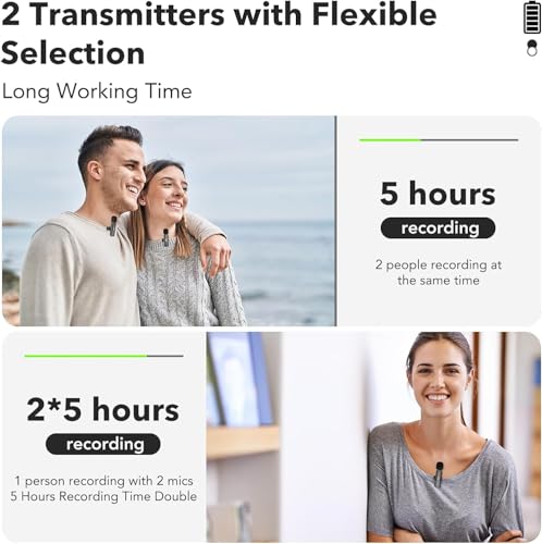 Image of BOVTY Omnidirectional Lavalier Wireless Microphone for Type-C Android & iPhones, Noise Reduction Lapel Mic for Youtubers, Video Recording, Facebook Live, and Streaming.. (Black)