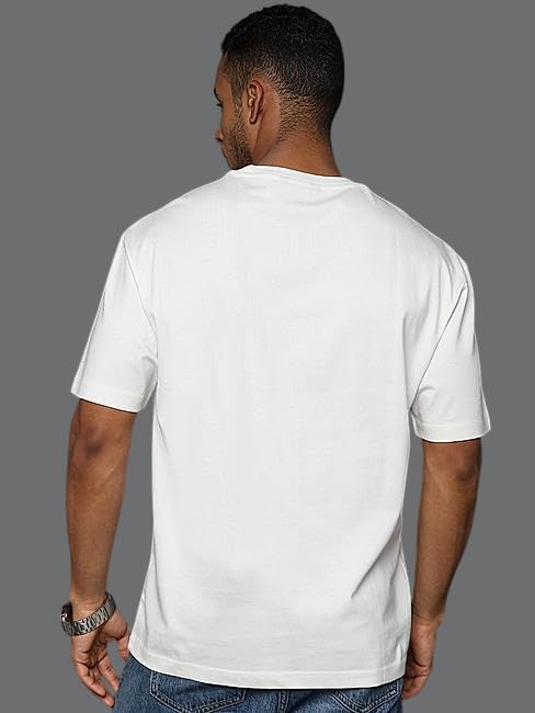 Image of Men's 100% Cotton Round Neck Printed Oversized T-Shirt
