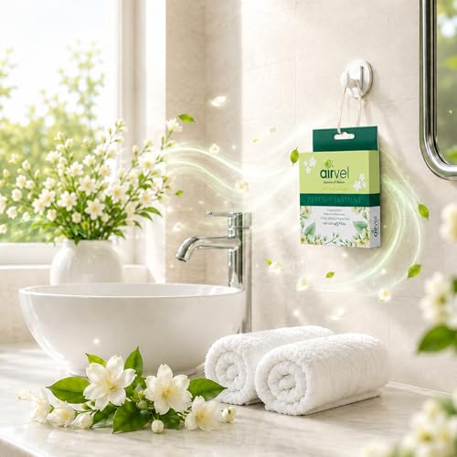 Image of Airvel Joyous Jasmine Fragrance Block Pack of 3 (75g Each) | Toilet Freshener | Bathroom Smell Eliminator | Non-Toxic, Safe | Long-Lasting Freshness Up to 45 Days