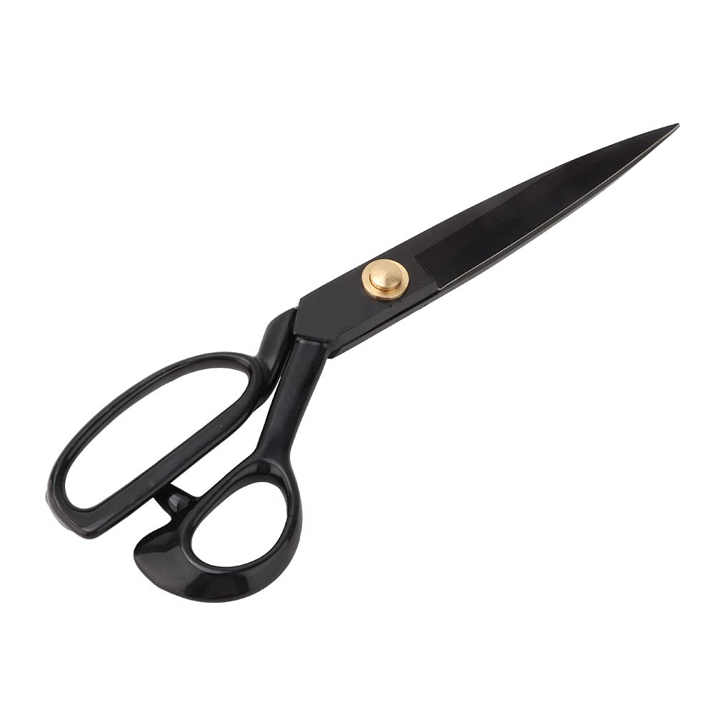 Forbici da sarto Retro acciaio nero Forbici da cucito professionali Abbigliamento Tessuto in pelle Forbici artigianali Forbici da sartoria(12in)