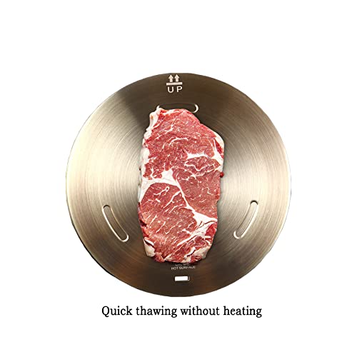 24cm Heat Diffuser Plate for Gas Electronic Stove, Softifund Cooking Induction Adapter Simmer Plate with Remove Handle for Milk Coffee Cookware, Defrosting Tray for Frozen Meat - Image 2