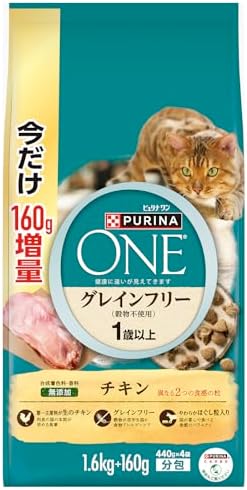 （18:30時点） ピュリナワン キャットフード ドライグレインフリー チキン 1.6kg+160g増量パック(440gx4袋)