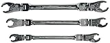 GEARWRENCH 3 Pc. Ratcheting Flex Head Flare Nut Metric Wrench Set - 89099