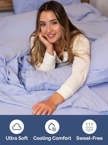 Image of Extra Deep Queen Fitted Sheet - Single Fitted Sheet Only - Lavender | Easily Fits 18 inch to 24 inch Mattress, Soft, Wrinkle Free, Breathable & Comfy, Extra Deep Pockets Hotel Luxury Fitted Sheet