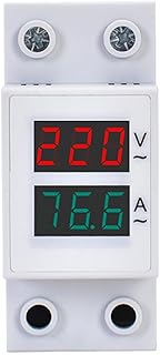 Voltage Protector Relays Automatic Reconnect Voltage Protector Under Voltage Digital Voltage Relays AC1-140A 50-500V Adjustable Voltage Protector Current Display Over Voltage Protections