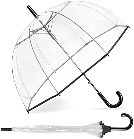 CYBYQ-Family Clear Bubble Umbrellas for Rain Windproof Dome Large Umbrella for Weddings, Prom, Graduation and Outdoor Events for Men and Women
