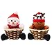 TOYANDONA 2 Stücke Weihnachten Geschenkkorb Weidenkorb Präsentkorb Schneemann Rentier Figuren Puppe Tischdeko Mini Obstkorb Süßigkeiten Korb Behälter Aufbewahrungskorb Weihnachtsdeko
