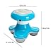 generic Mini Triangle Electric Massager Electric Handled Wave Vibration Massager Full Body (English Blue)