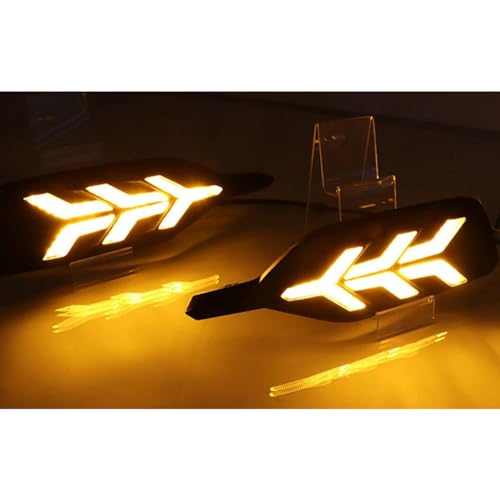 BAKUGO 2 pçs LED luz de corrida diurna neblina DRL lâmpada de seta dinâmica para Chevrolet Monza 201