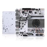 NAS Motherboard 8 Bay, 10GbE RJ45 LAN, N150 Mini ITX Mainboard, 2 x NVMe, Dual i226-V 2.5GbE LAN, DDR5 16G RAM 512G SSD, USB-C, TF Slot, PCIEx1, HD+DP, 2 x SFF8643 (No Cables)