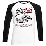 Teesandengines Men\'s Chrysler New Yorker Sedan 1950 Ride with Pride Black Long Sleeved T-Shirt Size XLarge