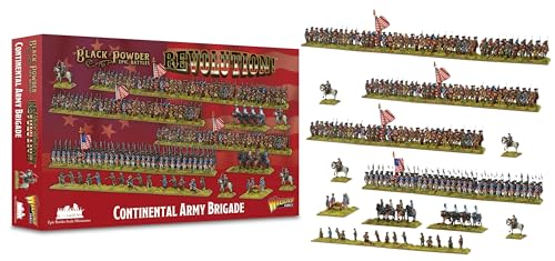 Warlord Black Powder Continental Army Brigade Tabletop Miniatures...