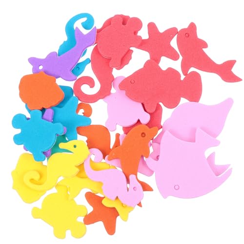 NULYLU Pegatinas de Pared Autoadhesivas de Animales Marinos para Baño, 40 Piezas de Espuma, Decoración Resistente y Fácil de Colocar para Cuarto Infantil Color Aleatorio