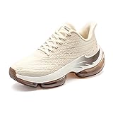 ONEMIX Sportschuhe Herren Damen Laufschuhe Casual Sport Fitnessschuhe Trainers Männer Gym Athletisch Running Sneaker mit Air Luftpolster 2020 Ivory 40