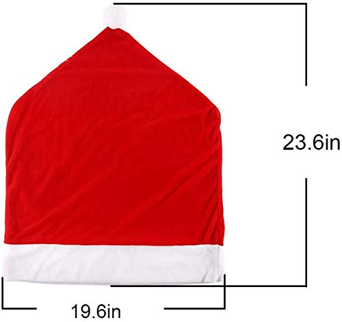Ccinee DK010S4P1 6Pcs Christmas Chair Covers,Santa Claus Hat Slipcover Xmas Chair Back Cover thumb #1