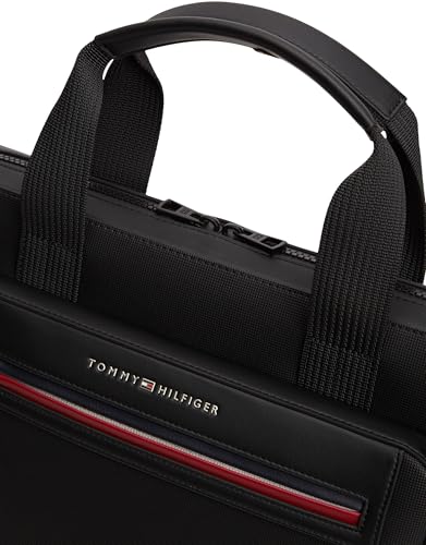 Bolsa para computadora negra Tommy Hilfiger acolchada para portátil 5