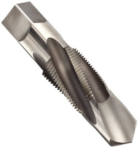 Dormer E653 High-Speed Steel Combination Drill and Pipe Tap, NPT, Uncoated (Bright) Finish, Round Shank with Square End, 1/4