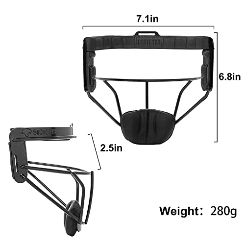 Dinictis Softball Face Mask, With Wide Field Vision, Lightweight And Comfortable, Suit For All Ages - Durable And Safety Fielder Head Guard- Black-Youth(M) #TOP1