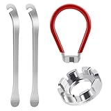 GAQWOK 4-Piece Bicycle Spoke Wrench - Forged Steel Bike Tool for Wheel Tension Adjustment, Includes Storage Box - Compatible with Bike Pedal Wrench and Bike Maintenance Kit