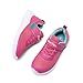 DREAM PAIRS Boys Girls Shoes Kids Tennis EZ-Ons BreezeRunners Running Athletic Walking Sneakers,Size 4 Big Kid,Fuchsia,Contact-K