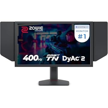 BenQ Zowie XL2566X+ | 24.1 | Monitor de jogos Fast TN 400Hz para esportes | Clareza de movimento DyAc2 | 1080p | Configuração XL para compartilhar | Capa de proteção | Novo ajuste de altura de