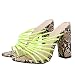 Zapatillas De Tacón Grueso De 11,5 CM, Sandalias para Mujer, Zapatos De Diamantes De Fiesta Nupciales con Tacón Alto para Mujer,Marrón,38 EU