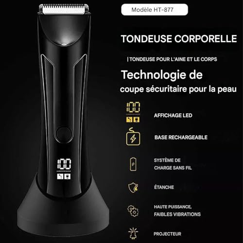 Tondeuse à barbe électrique de précision rechargeable et 100% étanche - 5