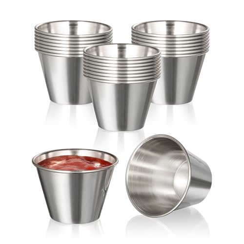 Fit Meal Prep [24 Pack 2.5 oz Stainless...