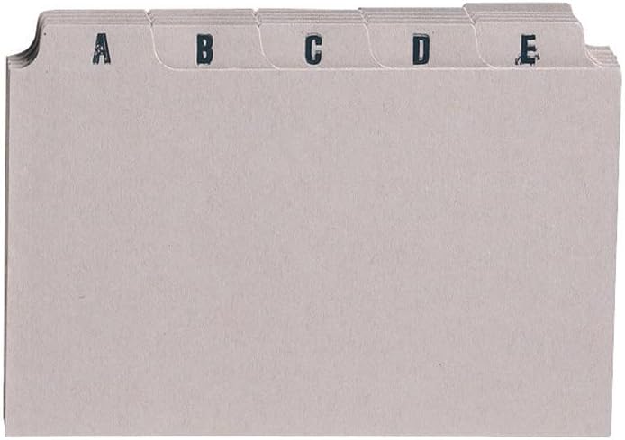 Q Connect 6x4 Inch A-Z Buff Guide Card