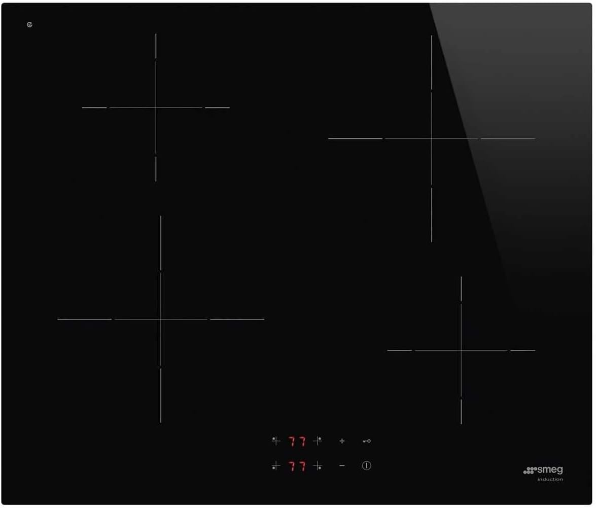 Smeg 60cm 4 Zone Induction Hob Black