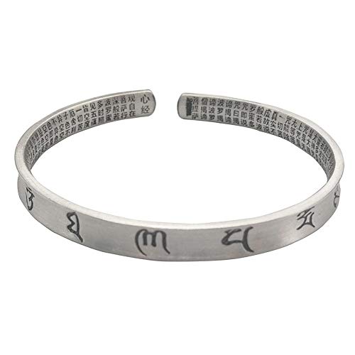 Bracelet S925 femme vintage : le cadeau classique chinois idéal aux six mots gravés