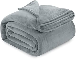 Utopia Bedding Fleece Blanket Queen Size Cool Grey Lightweight Fuzzy Soft Anti-Static Microfiber Bed Blanket (90x90 Inches)