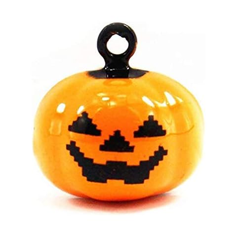 S-Lifeeling 5 Pack of Pet Bell Sets Halloween Pumpkin Bell 14 X 18 mm Jewelry Findings Pumpkin Jewelry Making Charms for Cat Dog Collar Or Interior Decoration Cover