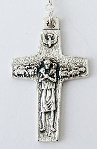 Rozenkrans zwart hout met kruis "Goede herder" lengte = 35 cm pareldiameter 5 mm - Image 3