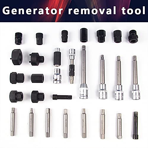 image for ZKTOOL 30 Piece Alternator Pulley kit,Generator Pulley Removal Tool ki