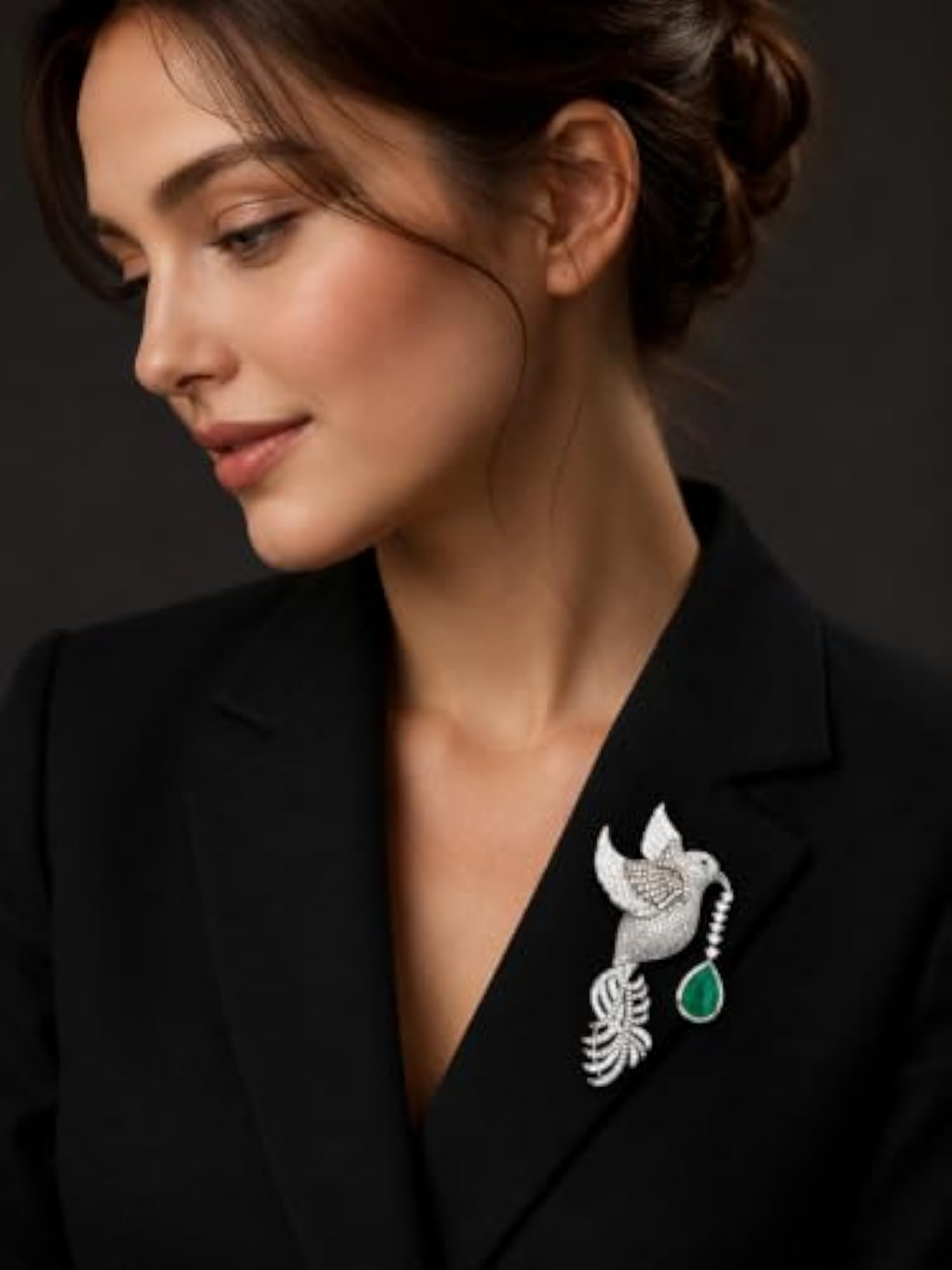 Silver Tone Brooch for Men & Women, Elegant Design