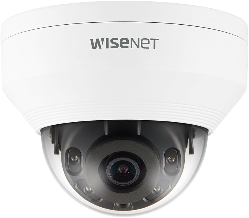 HANWHA | QNV-8010R | 5 MP Network IR Vandal Resistant Dome Camera with 2.8mm Fixed Lens, IP66, IK10 Weatherproof, RJ45 Connection