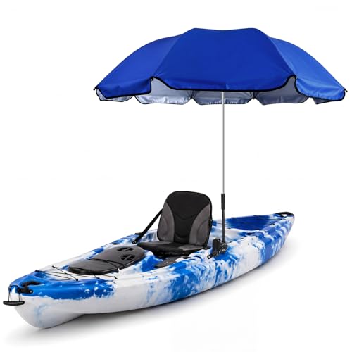 Hsei Kayak Sunshade Umbrella with Adjustable Clip Kayak Shade Canopy UV Protective Adjustable Umbrella with Universal Clamp Boat Canoe Sun Shade for Kayaking Canoeing Fishing Sunburn Protection