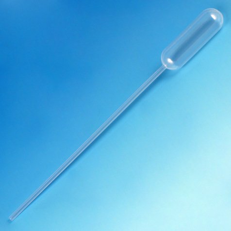 Globe Scientific 136030-S20 Transfer Pipet, Narrow Stem, Long, Sterile, LDPE, 4.5mL Capacity, 155mm Length, Pack of 500
