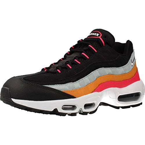 Image of Nike Nike Air Max 95 Essential, Unisex Adult's Running Running Shoes, Black (Black/White/Ocean Cube/Kumquat/Red Orbit/Black 002), 11 UK (46 EU)
