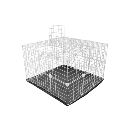 Gaiola para Coelho com Bandeja Higiênica 90x90cm com 60cm Altura Cercado para Porquinho da Índia(PRE