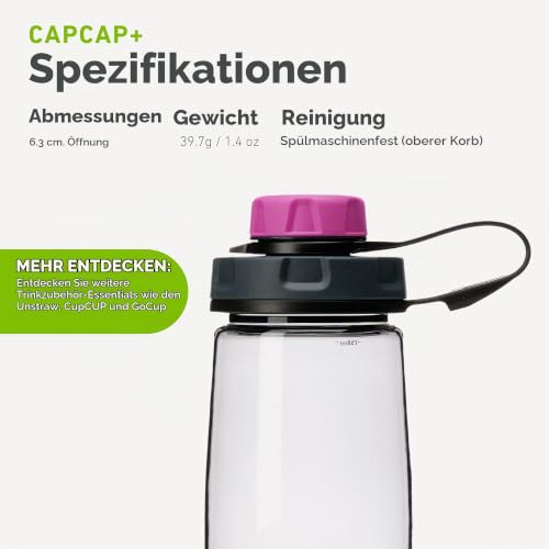 humangear Capcap+ Flaschendeckel pink für Ø 5,3 cm – Ansicht 5