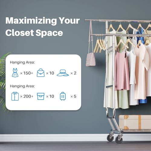 Hokeeper CR-D002 Double Clothing Garment Rack thumb #5