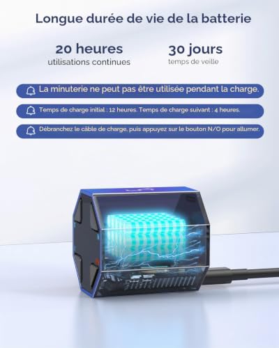 Ticktime T8 Pomodoro Timer pour Étude, Travail, Tâches, TDAH, Cuisine – vue 7