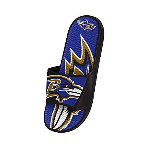 Image of FOCO mens NFL Team Logo Athletic Sport Shower Flip Flop Sandals Gel Slides