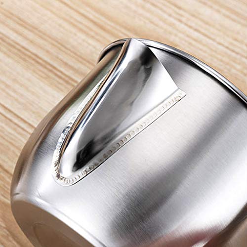 MIRTHBUY Fettabscheider Öl Fett Abscheider,Edelstahl Fettabschöpfer Fetttrennkanne Fett Ölfilter mit Sieb und Deckel für Restaurant Hause Küche Fettreduktion (1000ml)