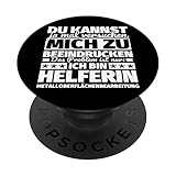 Helferin Metalloberflächenbearbeitung lustig PopSockets mit austauschbarem PopGrip