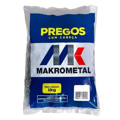 Prego De Aço Com Cabeça Polido Brilhante 19x36 1kg - Makrometal