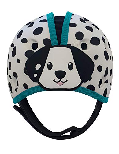 safeheadbaby award-winning infant safety helmet baby helmet for crawling walking ultra-lightweight baby head protector expandable and breathable toddler head protection helmets - dalmatian blue